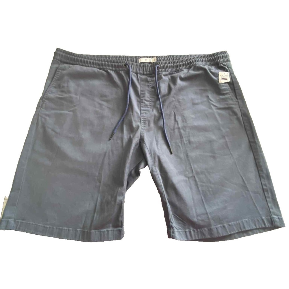 New BP Men's 3XL blue/gray Lightweight Drawstring‎ Adjustable Athletic Shorts